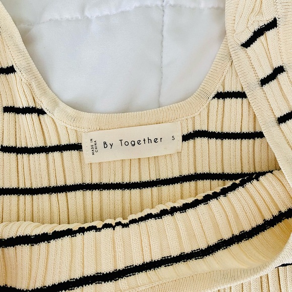 Striped Ribbed Crop - Picture 2 of 2